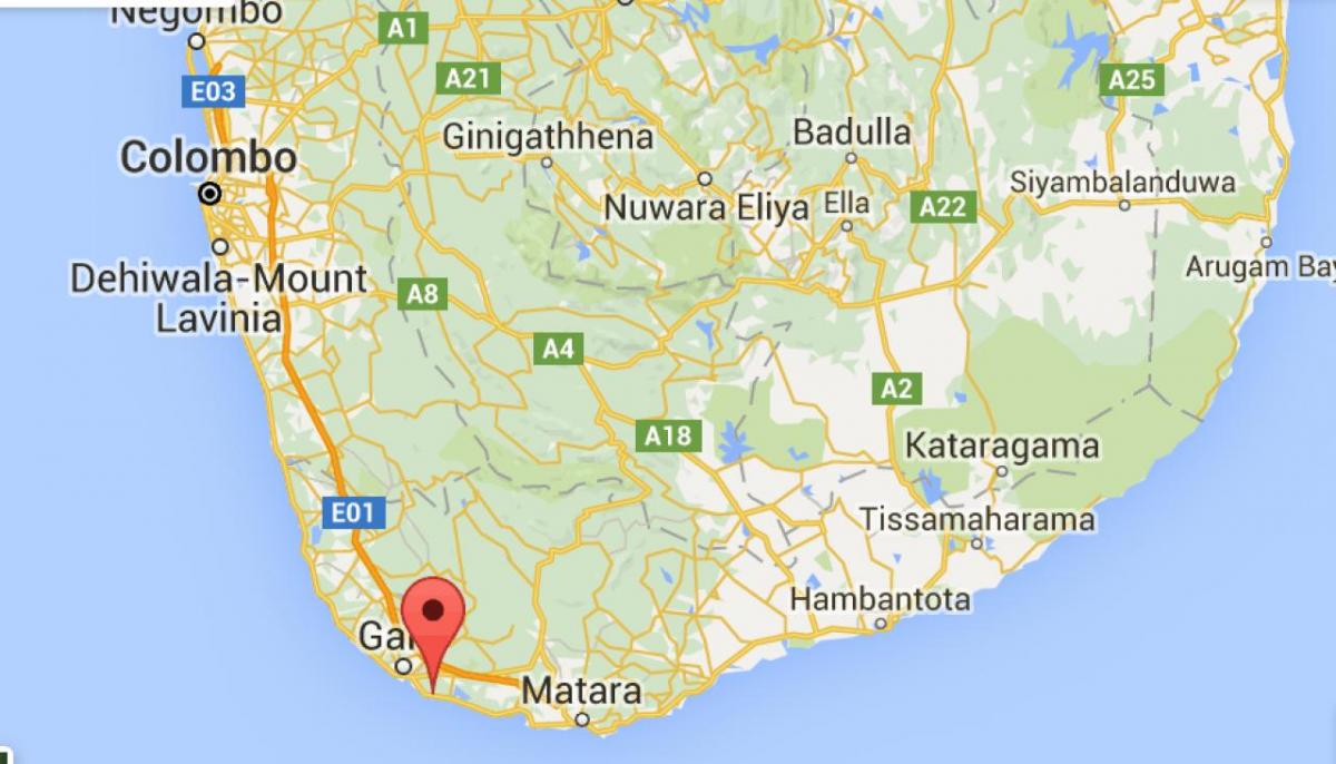  خريطة جنوب غرب سري لانكا