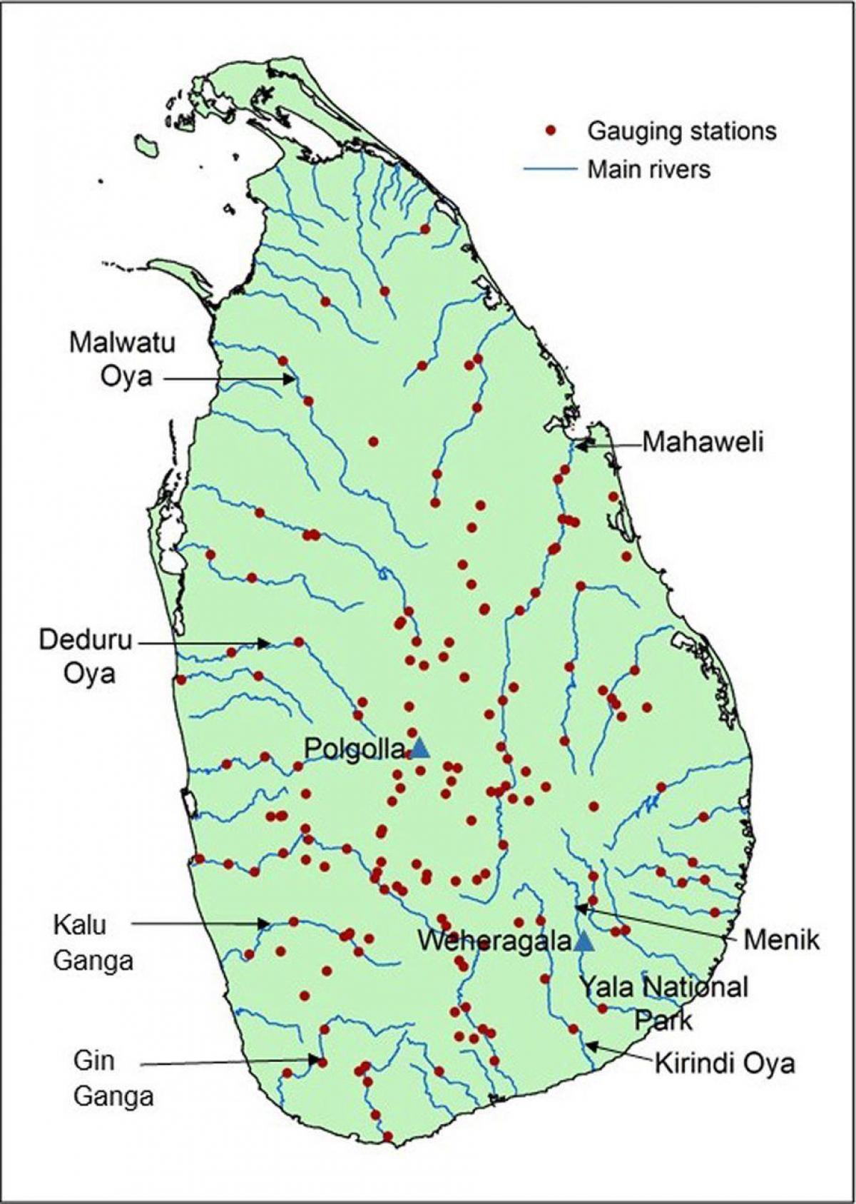 خريطة نهر سري لانكا