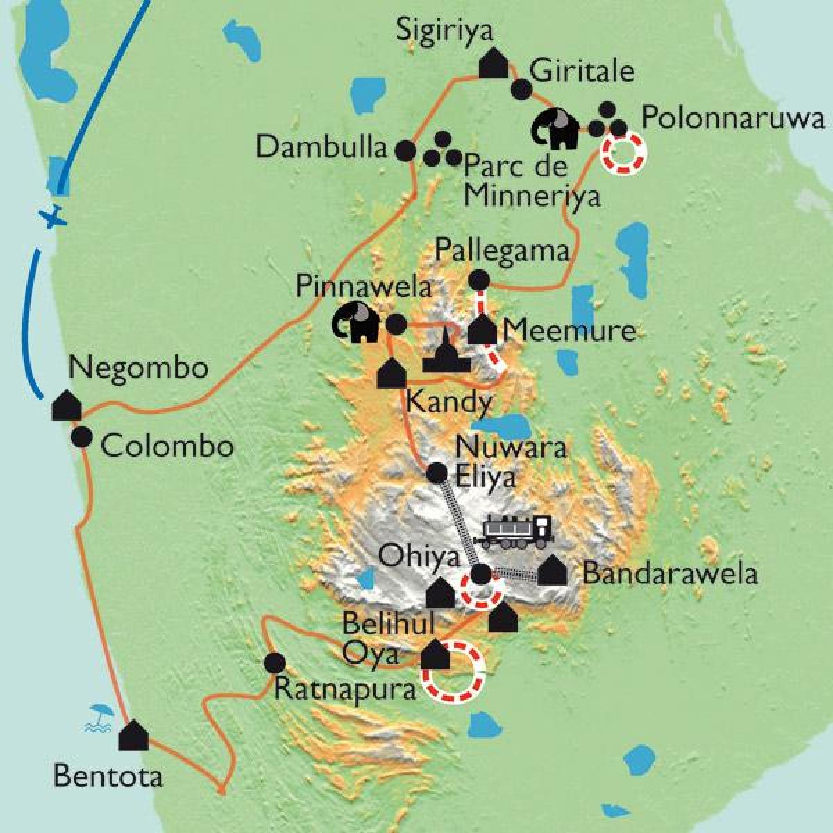 خريطة سريلانكا سيجيريا