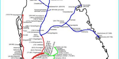 السكك الحديدية خريطة الطريق سري لانكا