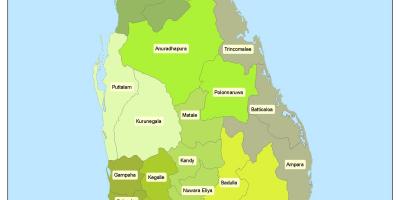منطقة في سري لانكا خريطة